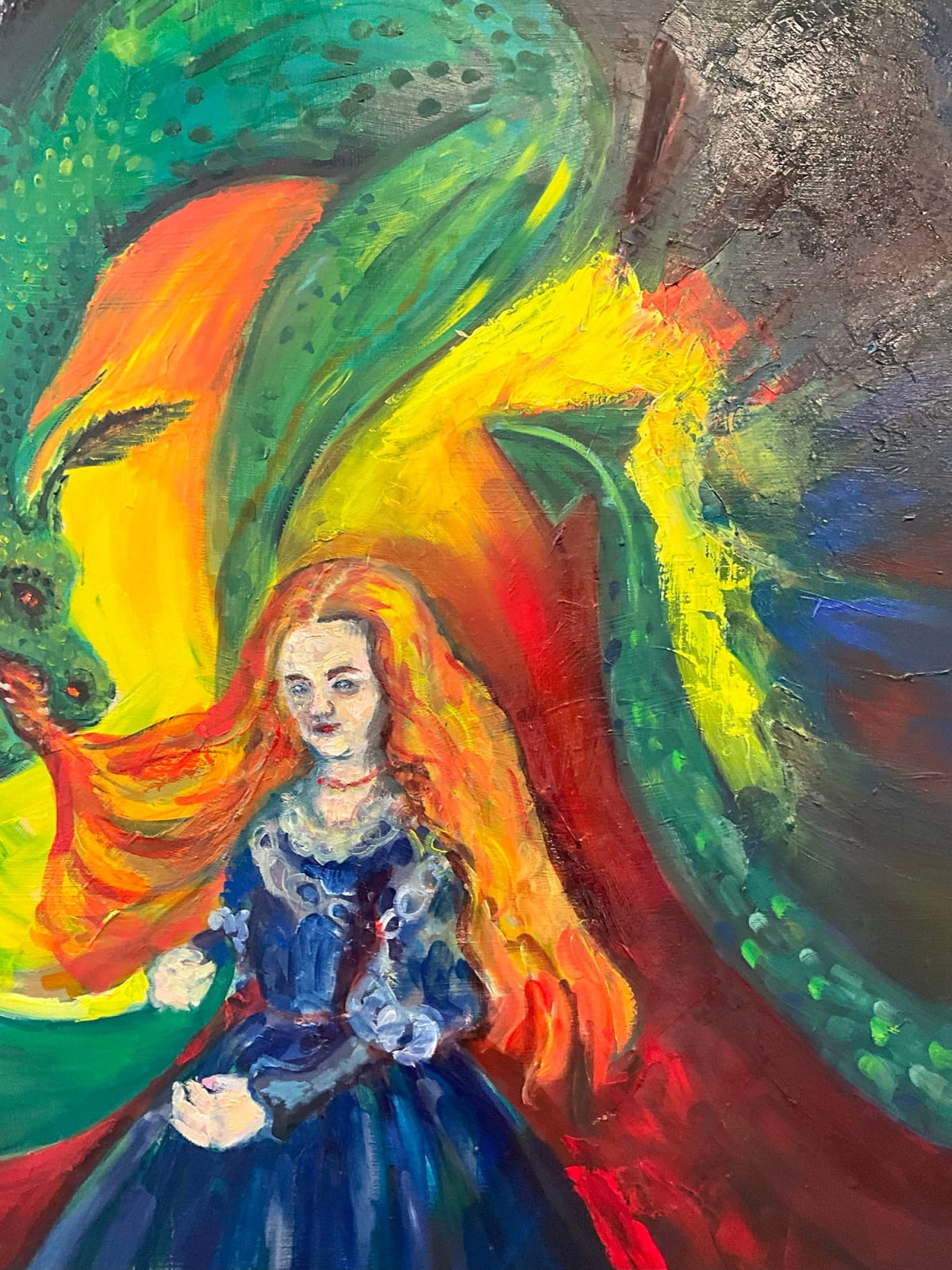 Charlie Kirkham, A Saxony Princess with a Dragon, 2024