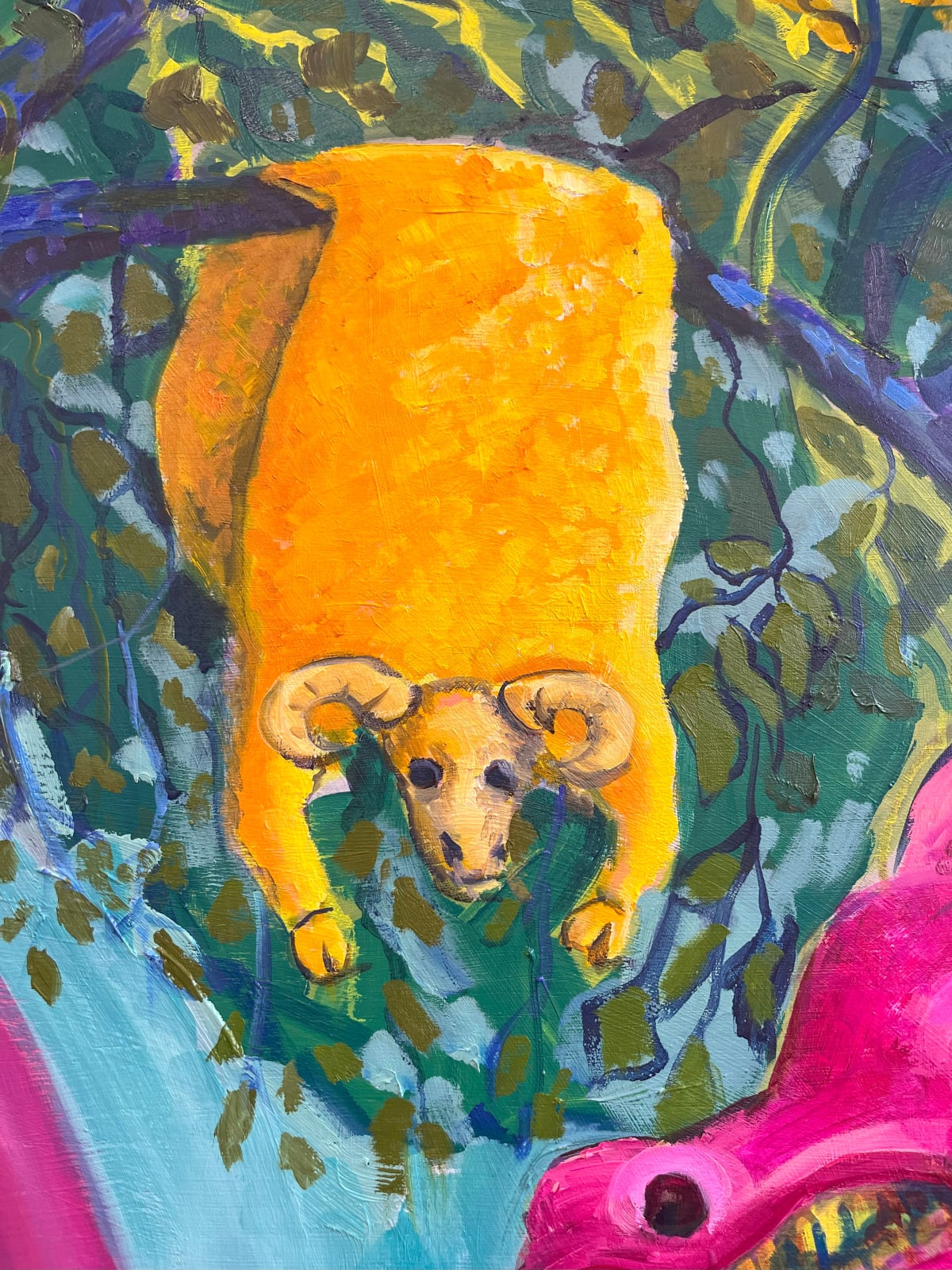 Charlie Kirkham, A Magenta Dragon Guarding the Golden Fleece, 2024