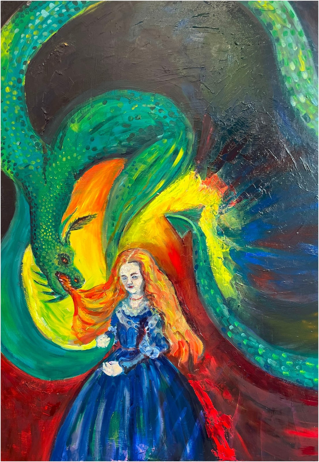 Charlie Kirkham, A Saxony Princess with a Dragon, 2024