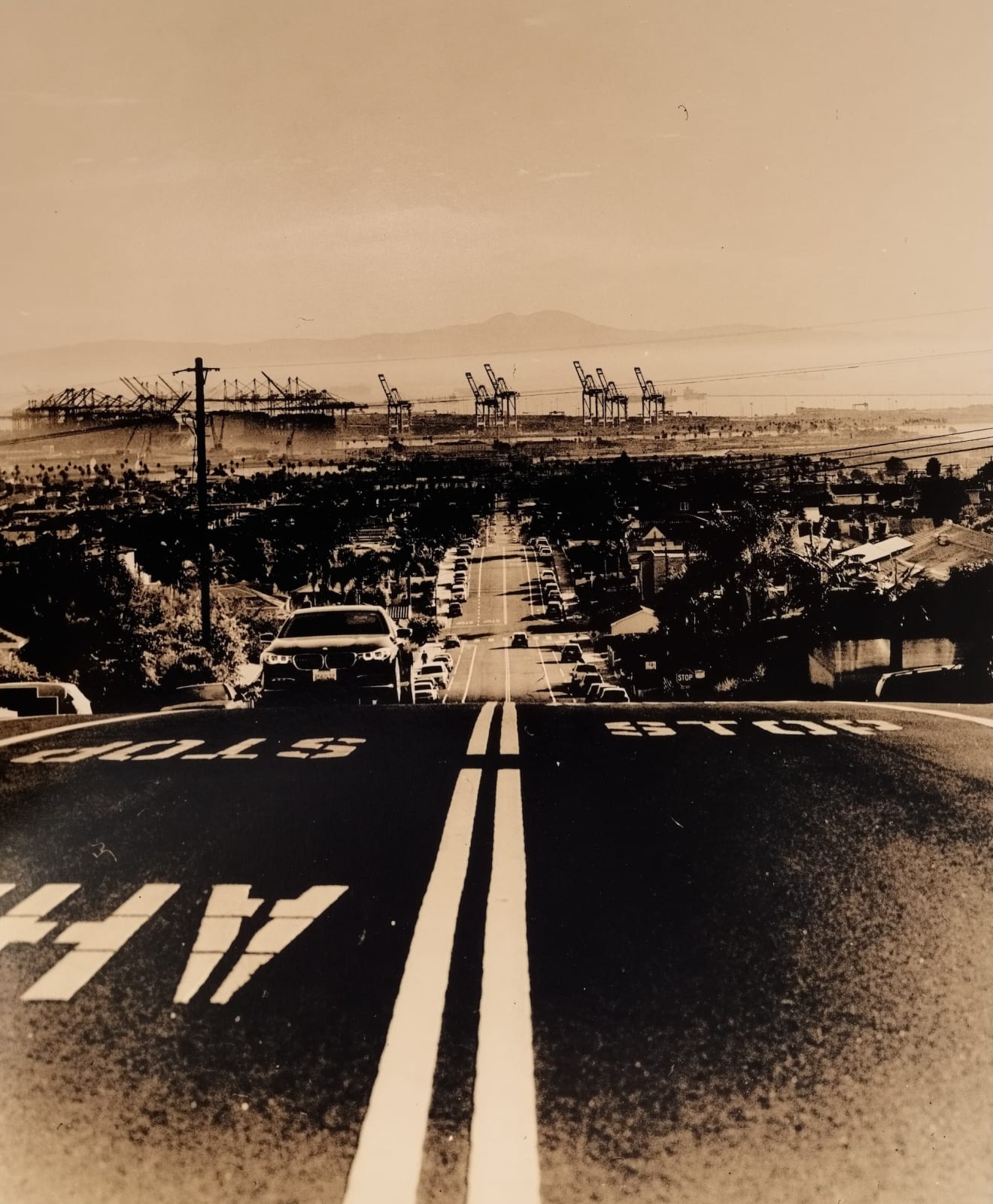 GUILLAUME ZUILI, "San Pedro Harbour from the 19th St."