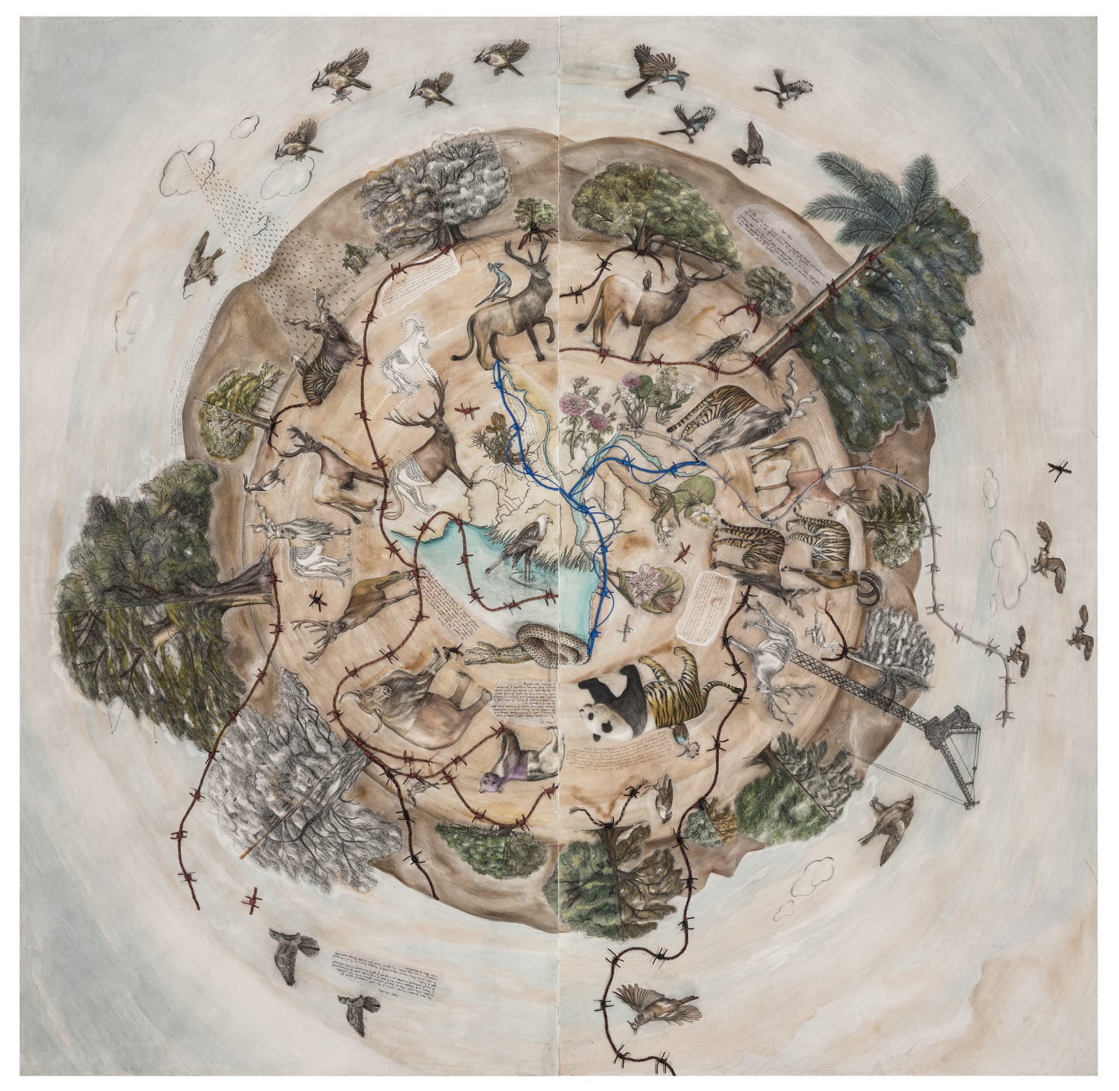 Reena Saini Kallat, Cleft, 2017