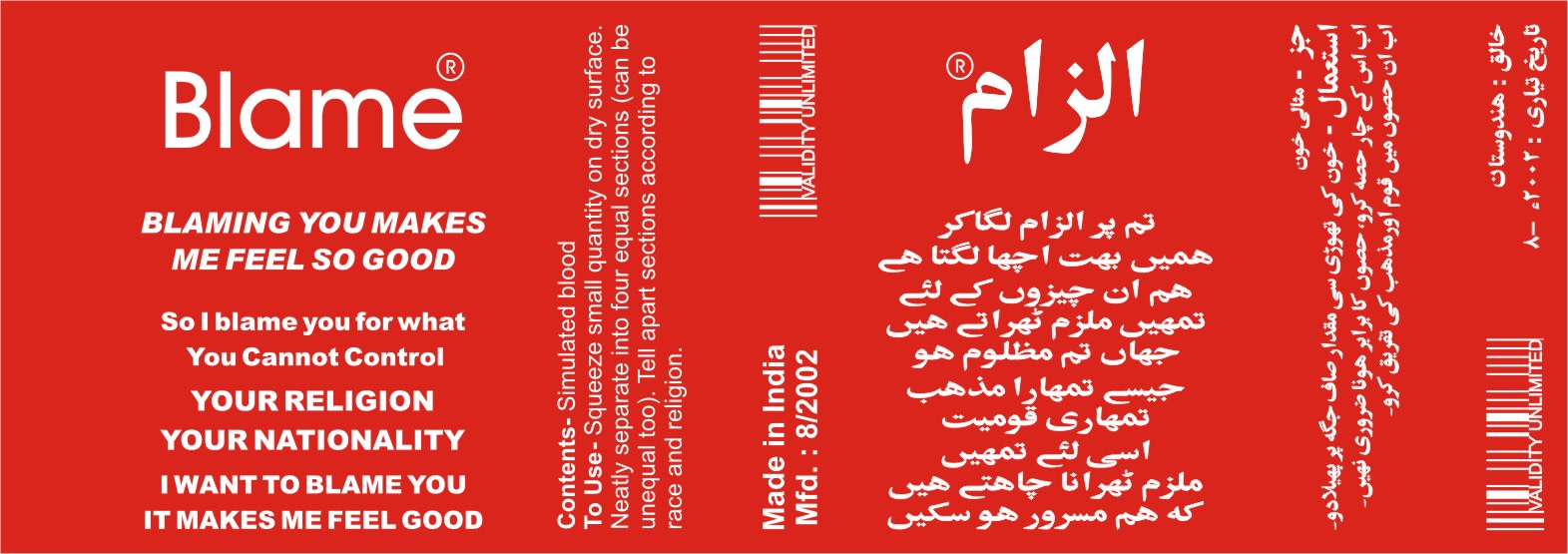 Shilpa Gupta, Blame, 2002