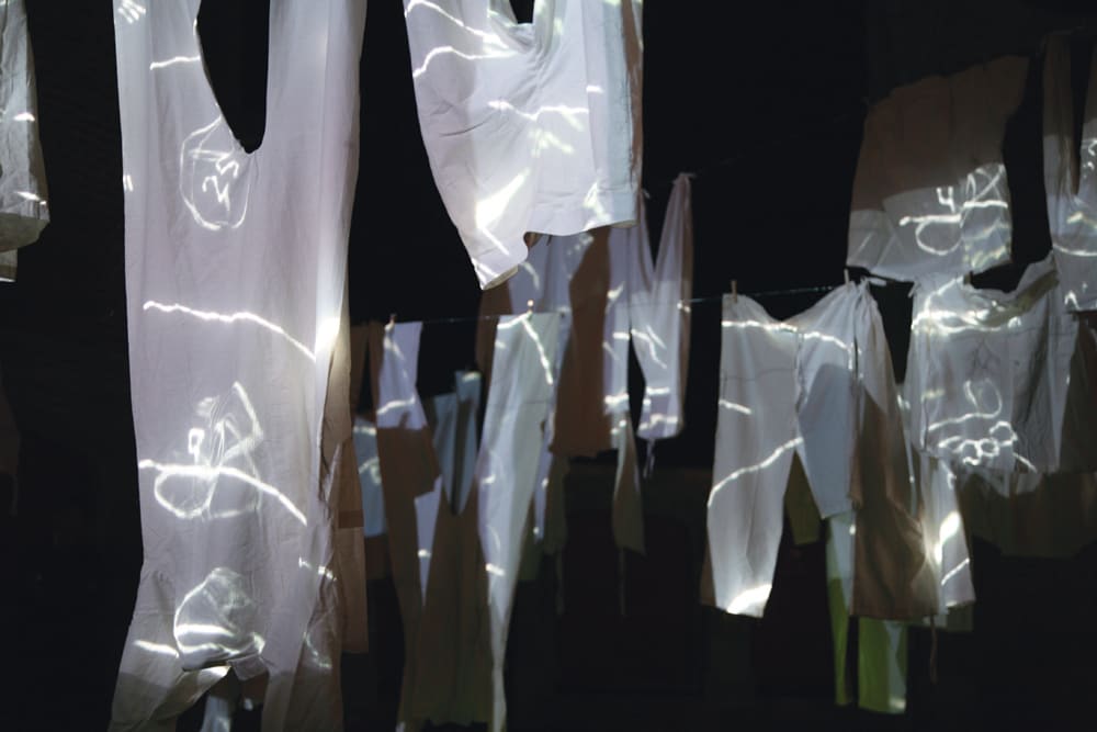 Shilpa Gupta, Untitled (Wives of the Disappeared), 2006