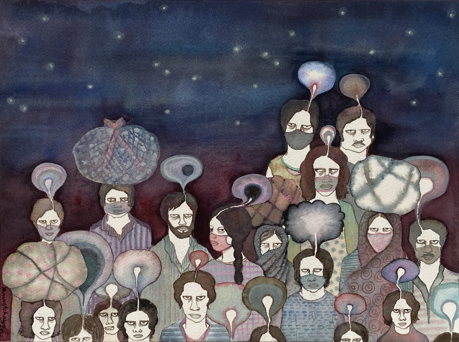 Dhruvi Acharya, Painting in the Time of Corona, 2 April 2020, lockdown day 9, 2020