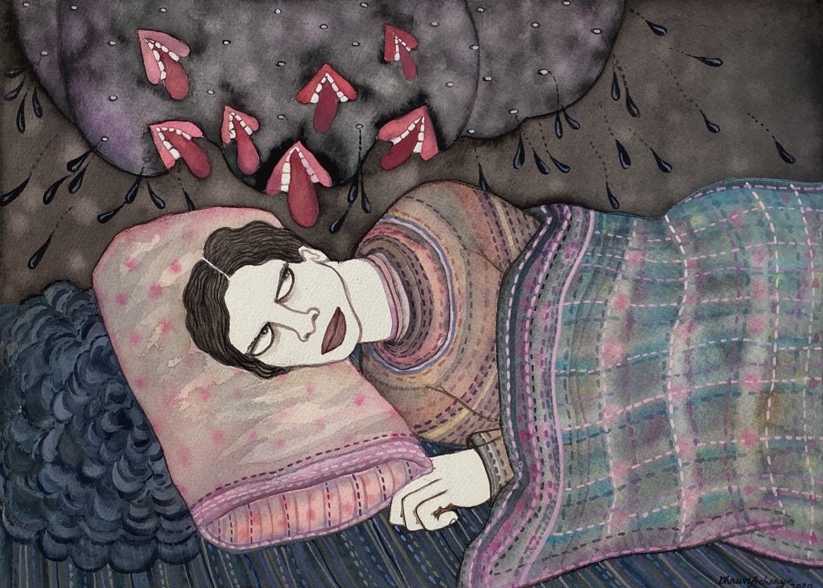 Dhruvi Acharya, Painting in the Time of Corona, 29 March 2020, lockdown day 5, 2020