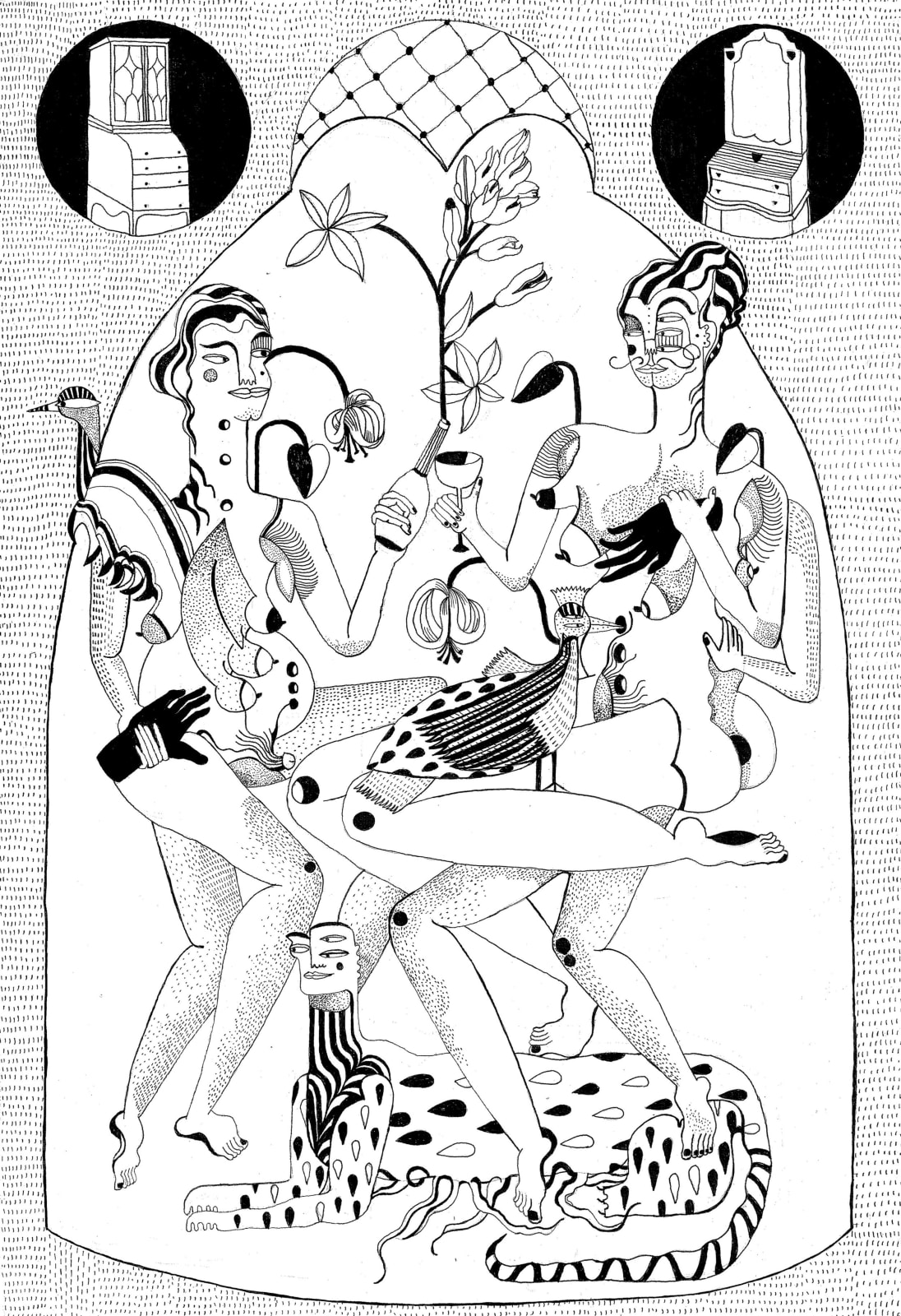 Tarini Sethi, Queens on queens holding hands, 2018