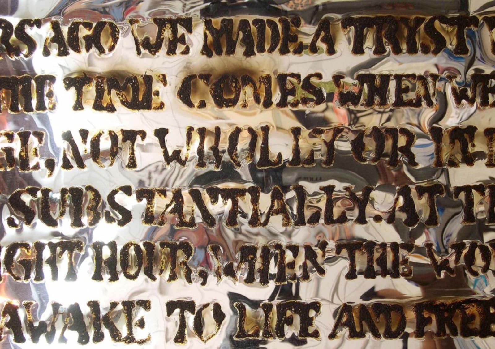 Jitish Kallat, Public Notice (Nehru Speech), 2003