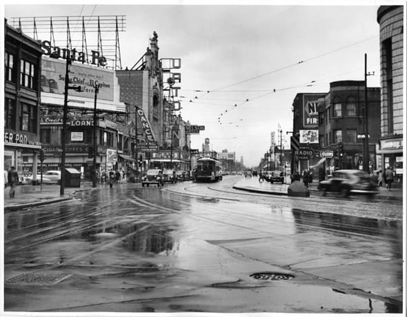 John Hendry, 1336 Corner of Lawrence & Broadway, 1948