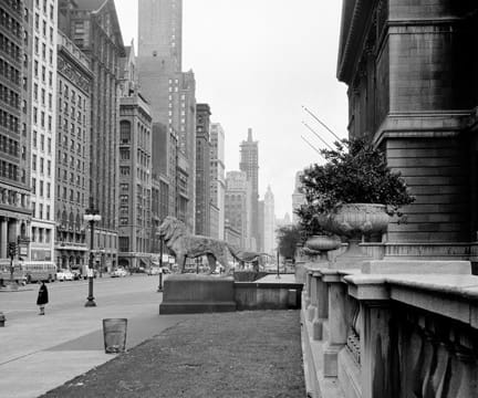 John Hendry, 503 Michigan Ave North from Art Institute, 1948