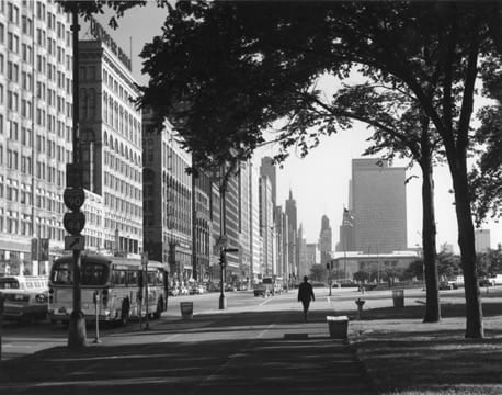 John Hendry, U-255 Michigan Ave Looking N From Near Congress, 1970