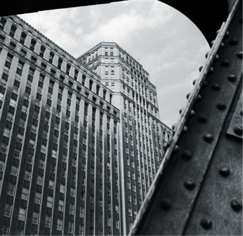 John Hendry, I-577 Merchandise Mart from Franklin, 1958
