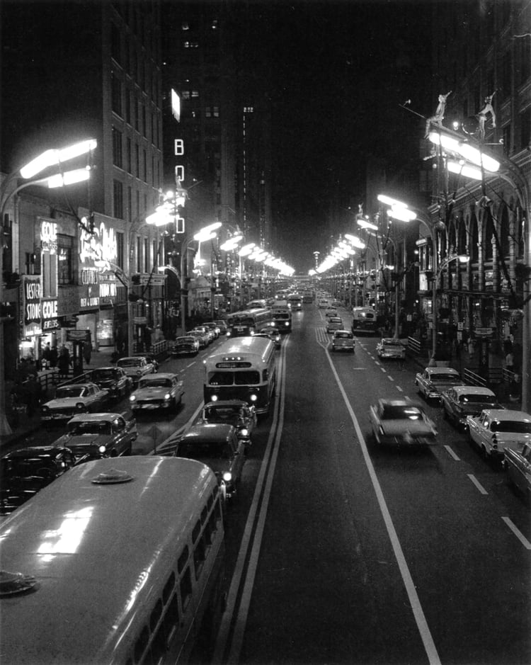 John Hendry, I-1027 State Street with bond Store, 1958
