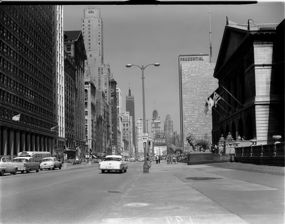 John Hendry, I-194 Michigan Ave Looking North, 1958