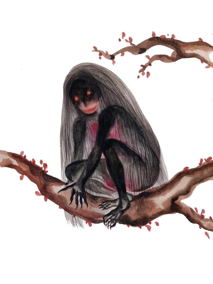 Stella Sujin, Witch on a Branch of Red Buds, 2025