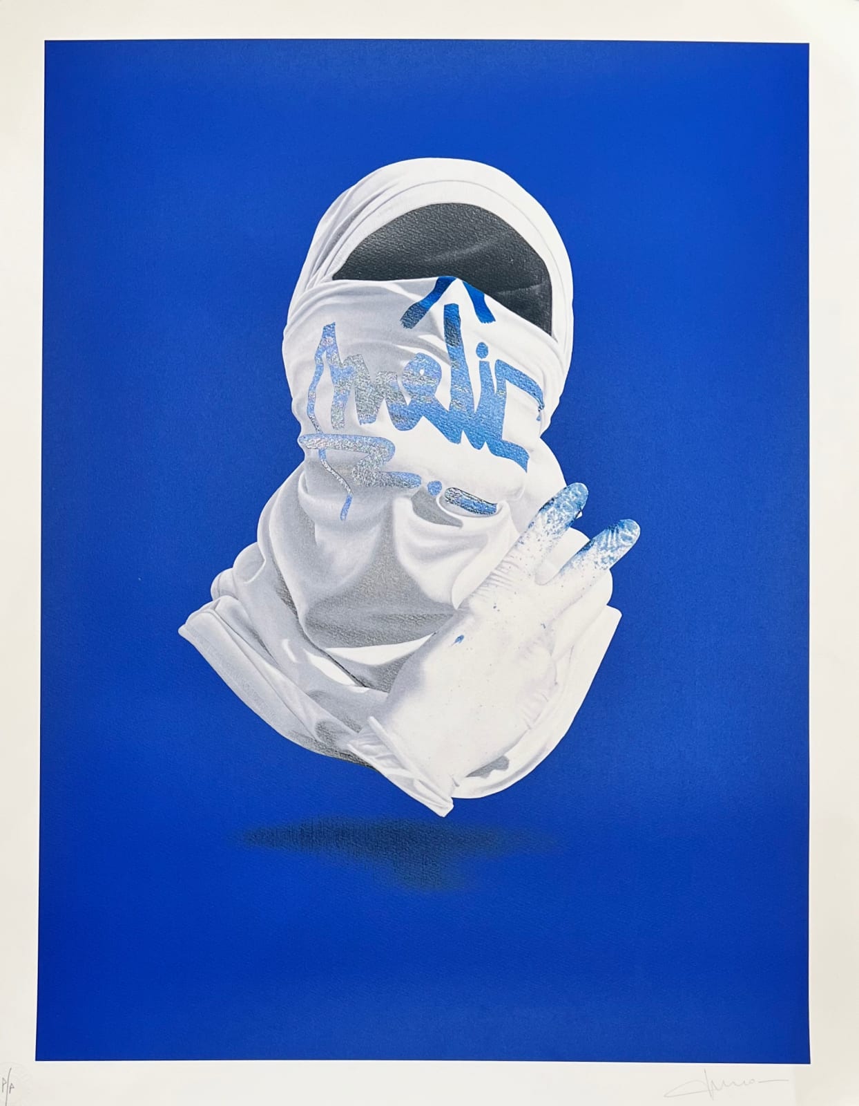 Nuno Viegas, Shirt Mask VII (Blue), 2019