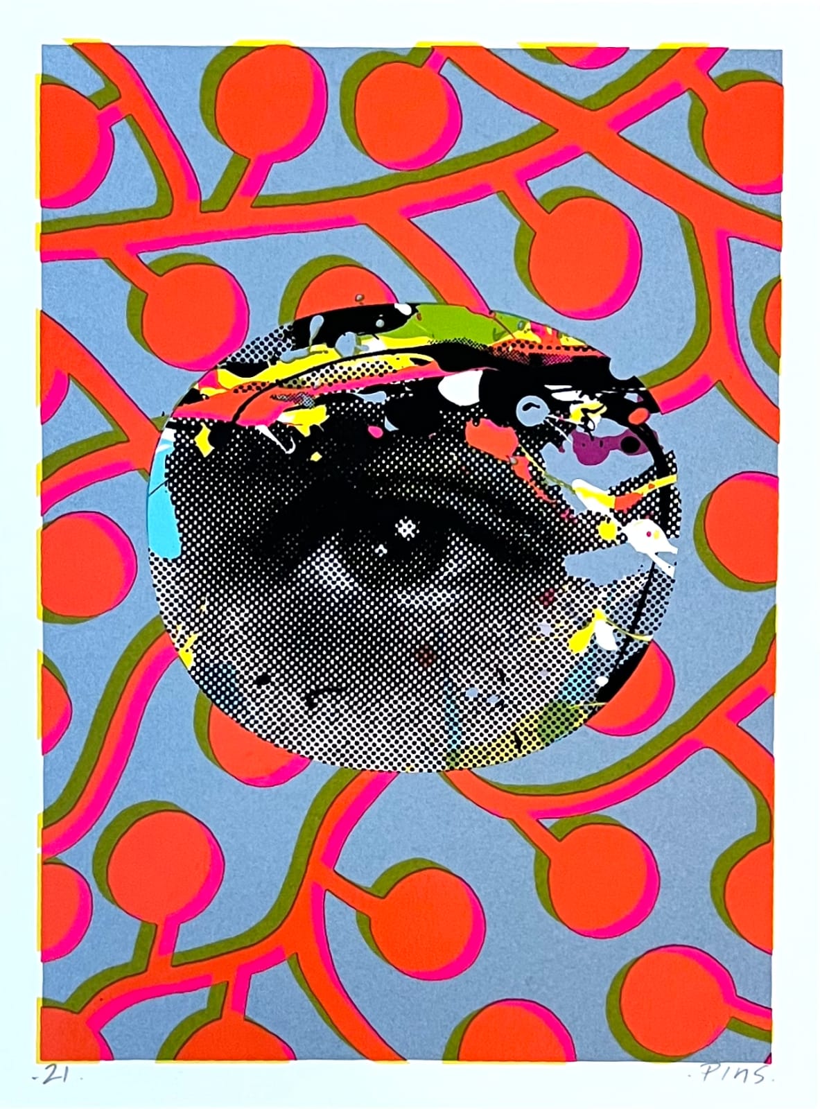 Paul Insect, Personal Effects Print (Orange / Silver), 2021