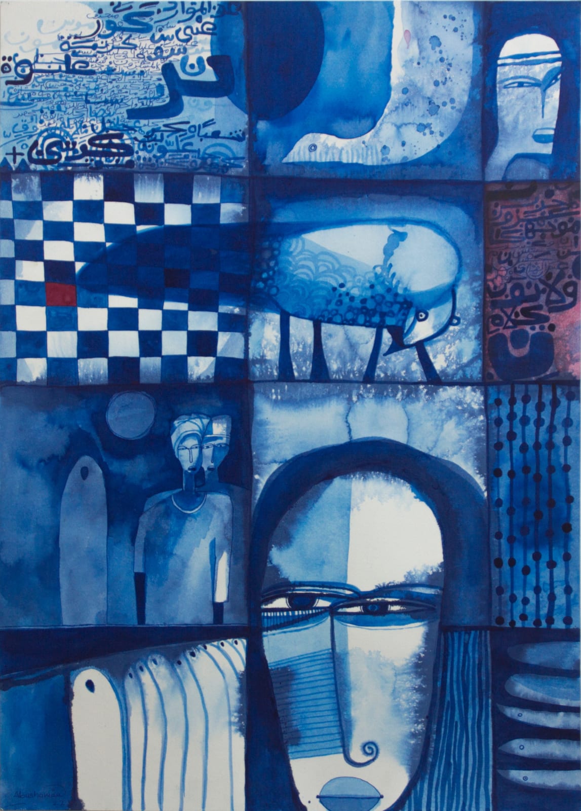 Ahmed Abushariaa, The Journey Through The Blue Nile III, 2022