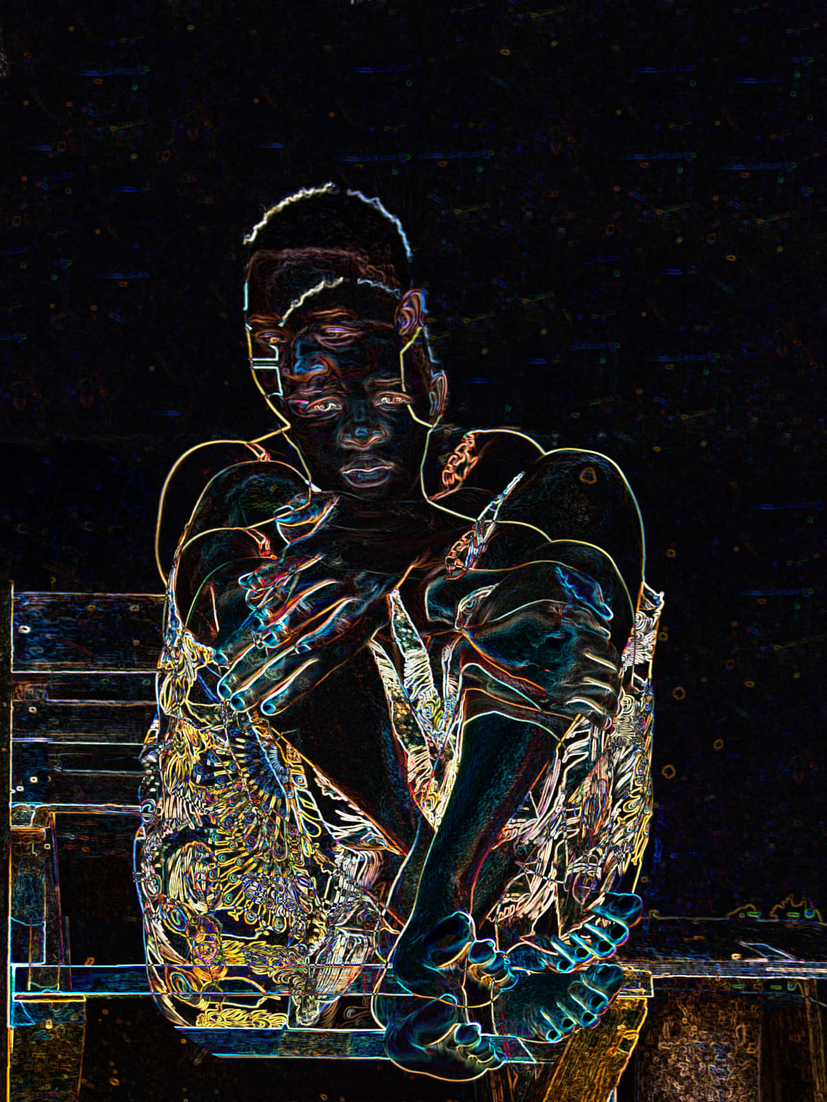 Ethel Aanyu, Aibilil (Crumpled up), 2024