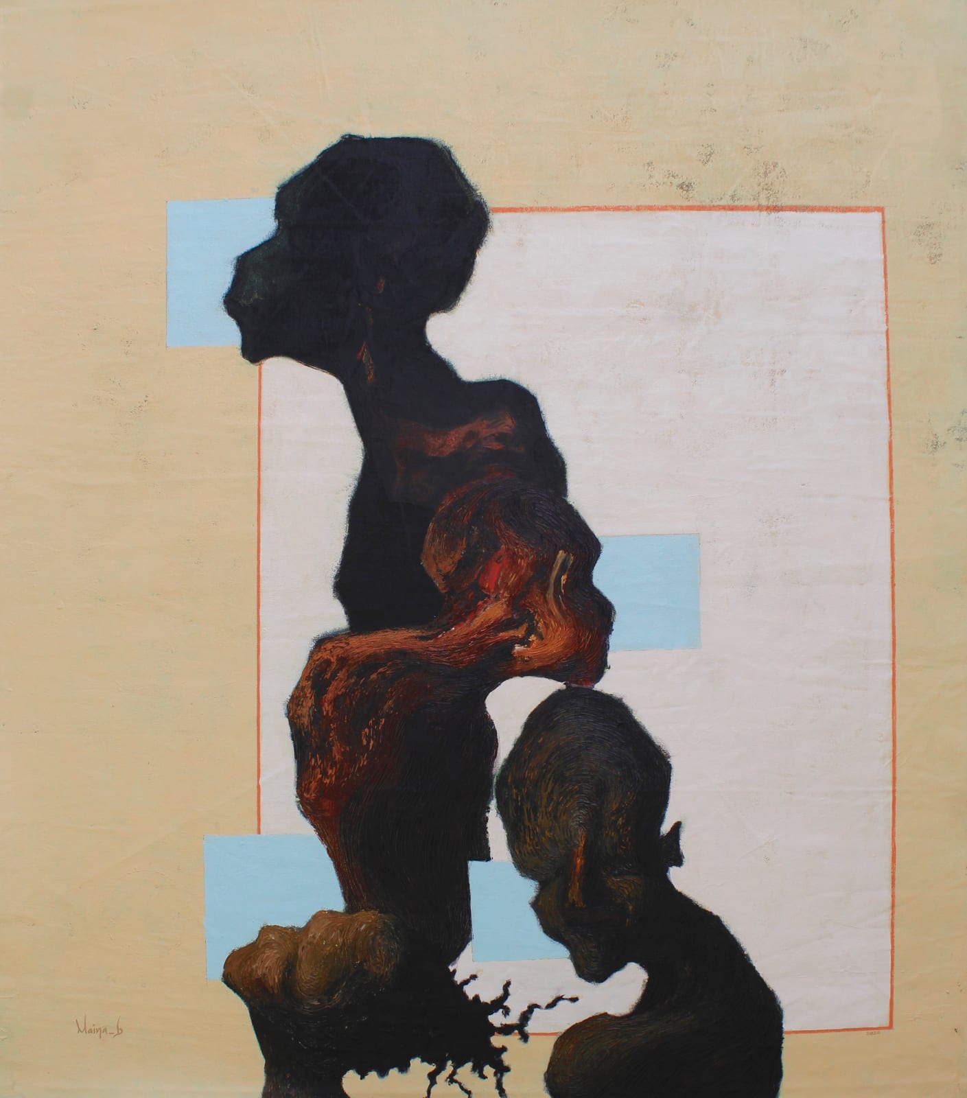 Boniface Maina, Blue Masks, 2020