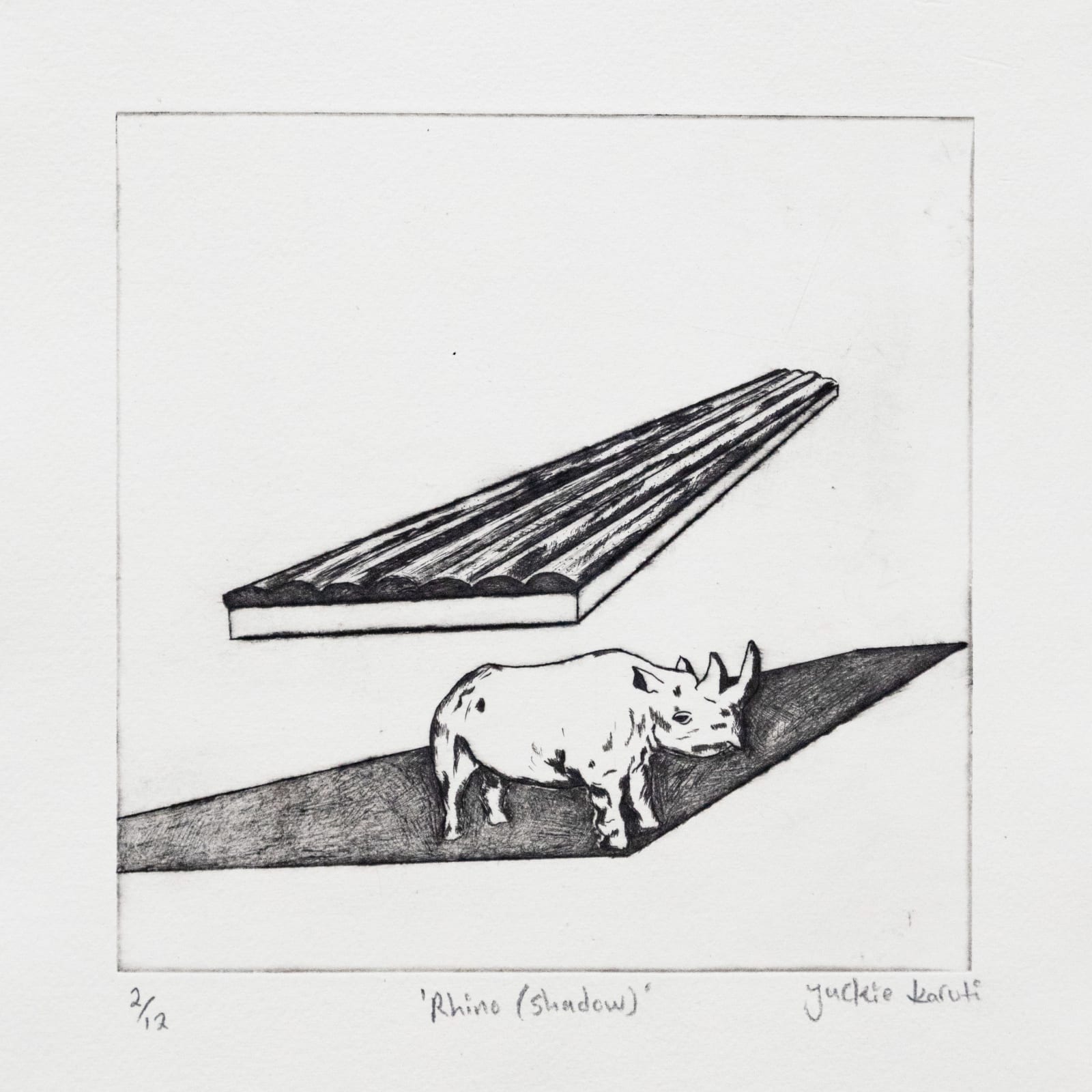 Jackie Karuti, Rhino (Shadow), E.d 2/12, 2024