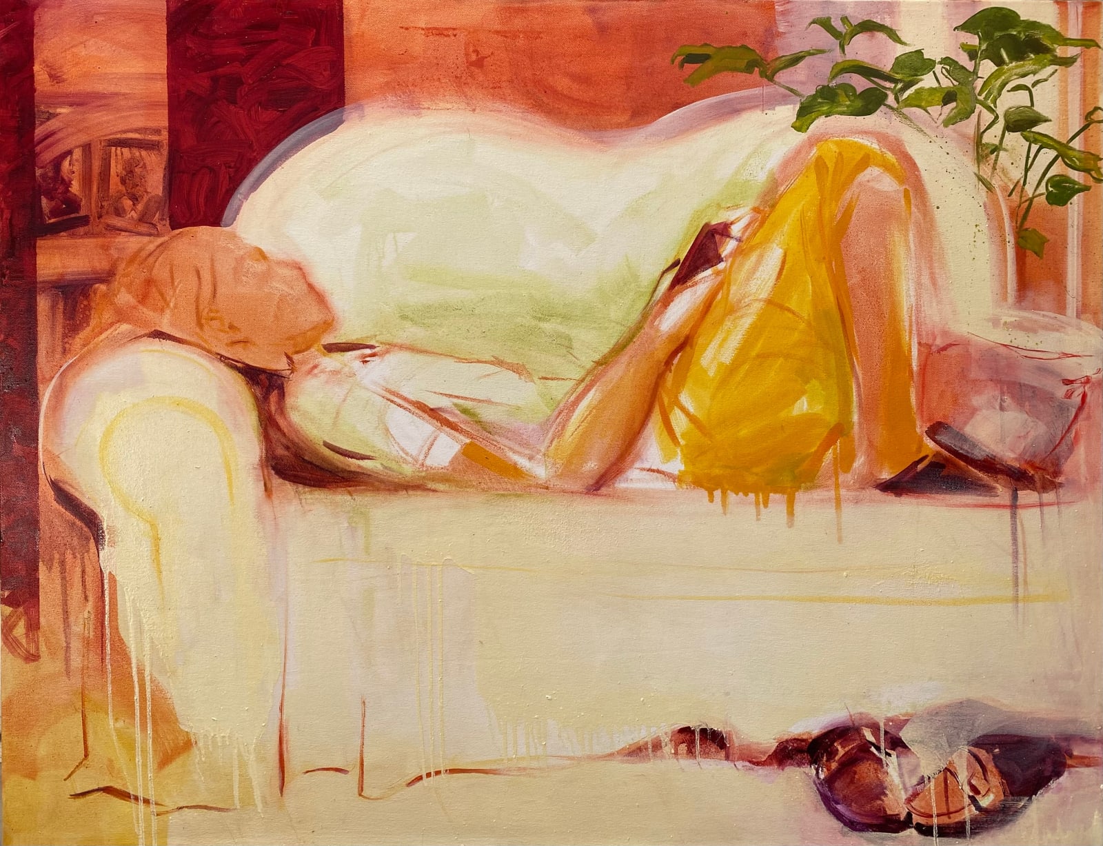 Birhane Worede, A White Couch, 2024