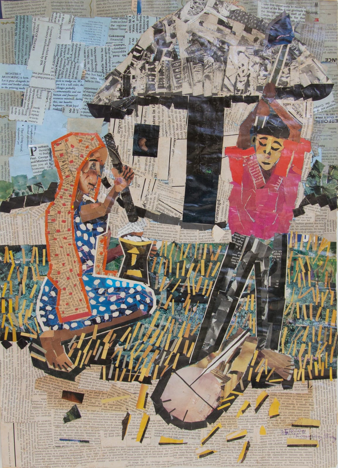 Rosemary Karuga, Woman Pounding, Man Digging, 1992