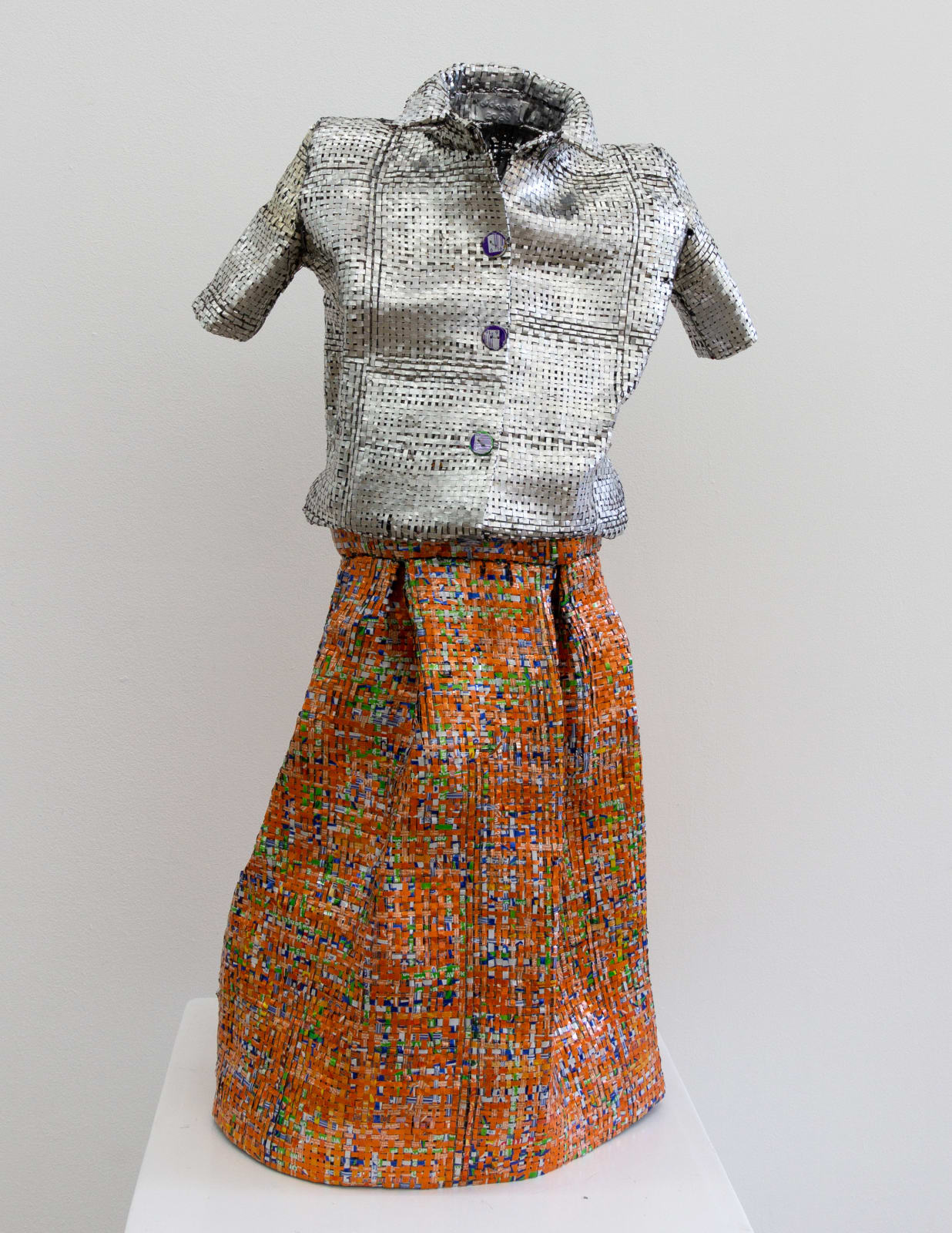 Dickens Otieno, School uniform ( Silver shirt, Orange skirt), 2023