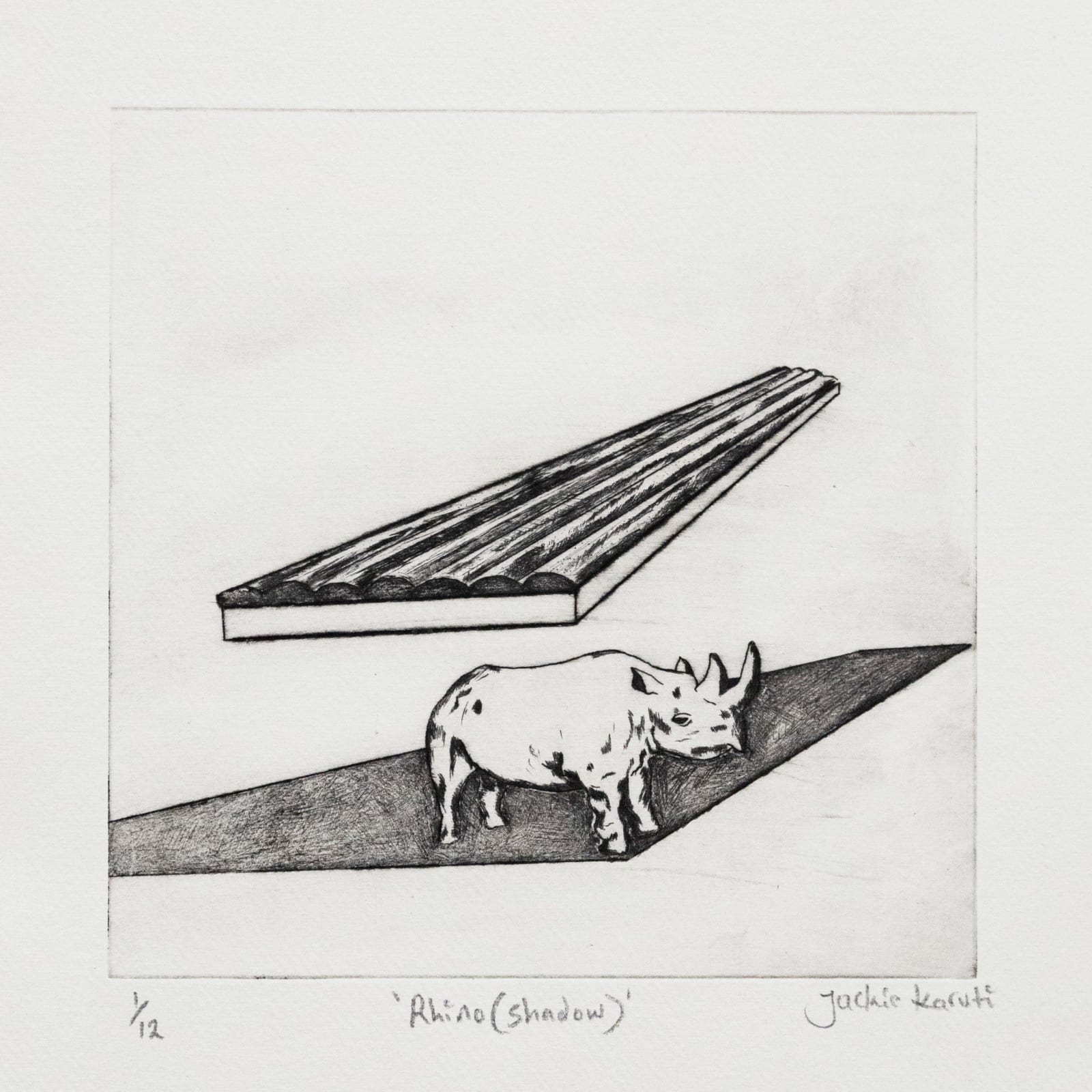 Jackie Karuti, Rhino (Shadow), E.d 1/12, 2024