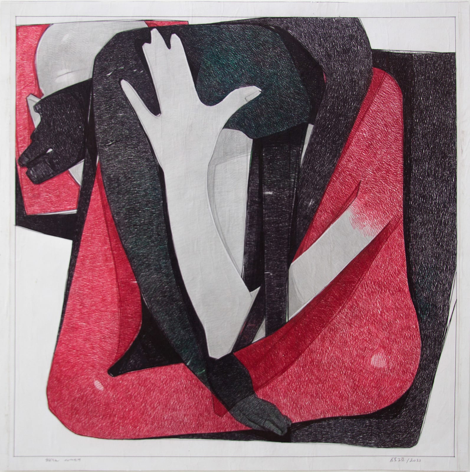 Ashenafe Mestika, Trace of a Moment '035', 2021