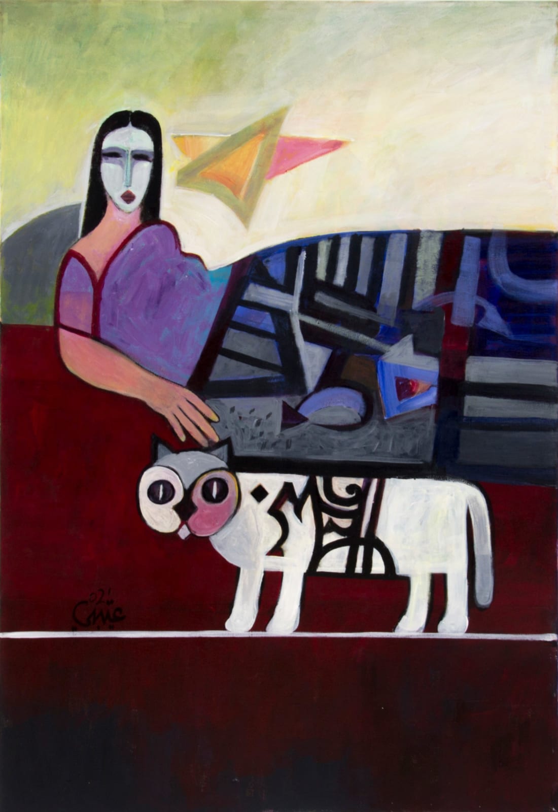 Mohamed Abdella Otaybi, Playing Cat, 2021