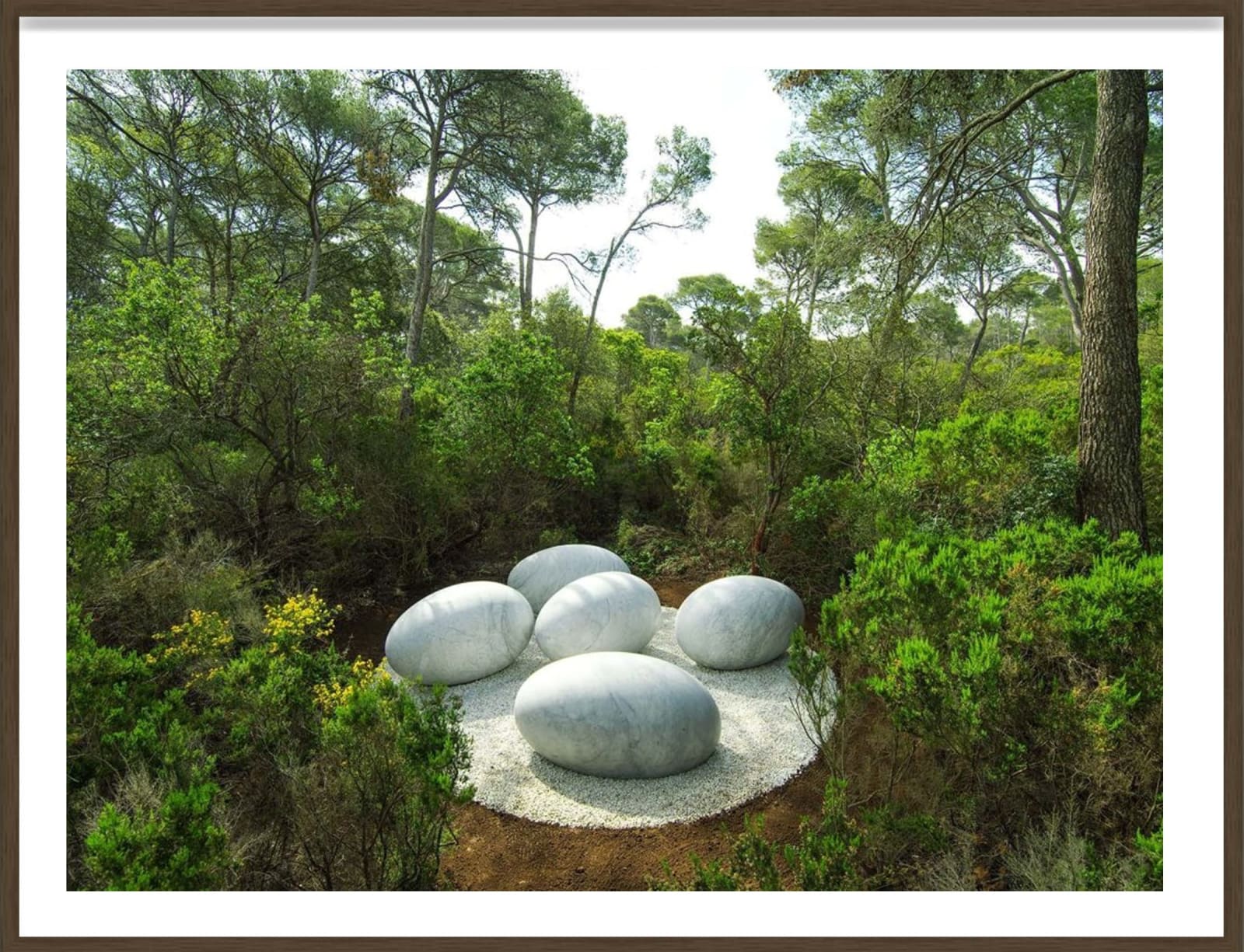 NILS-UDO, "La Couvée" Fondation Carmignac Ile de Porquerolles Marbre, forêt, terre, , 2018