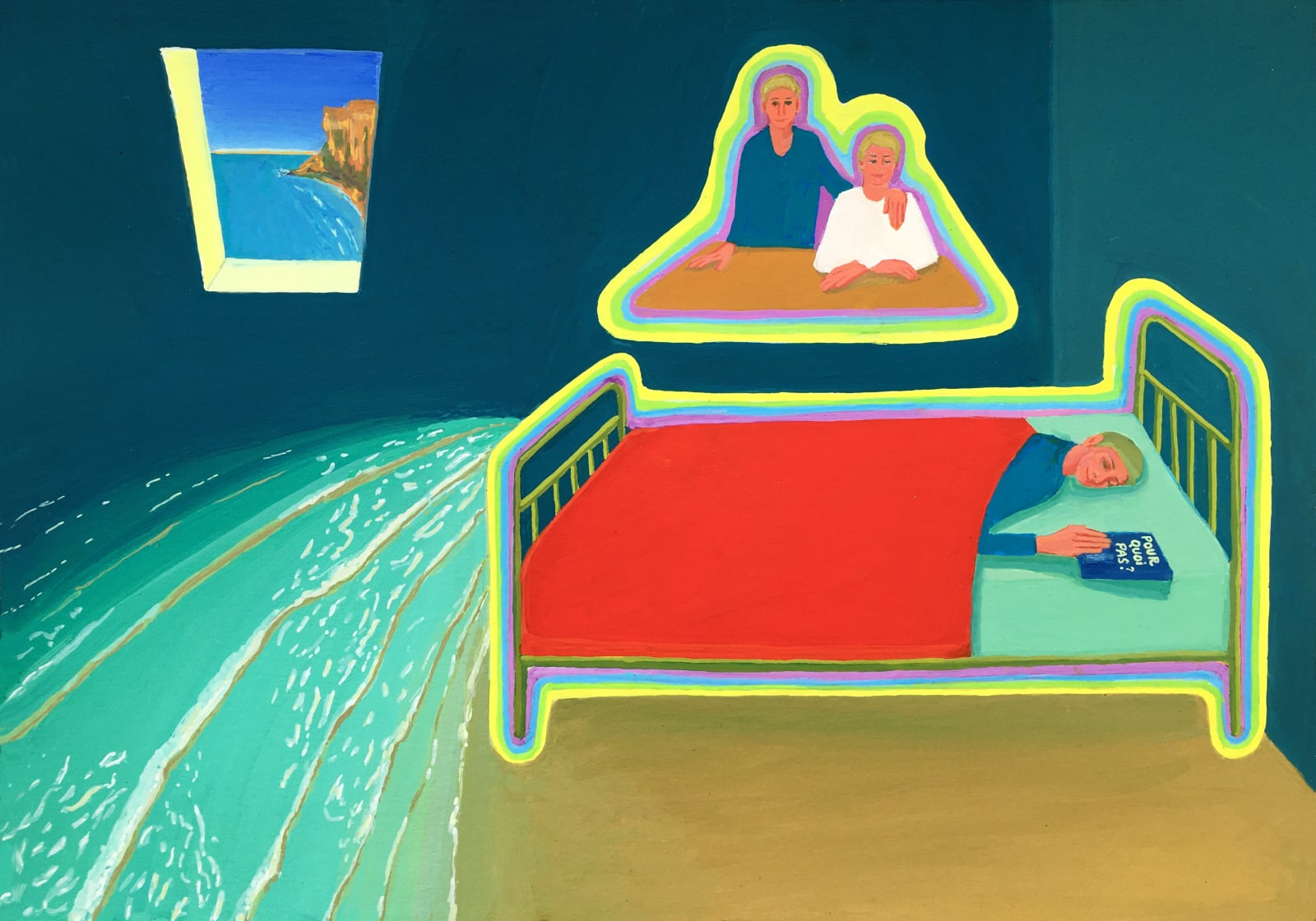 MC Mitout, Les plus belles heures, le lit-mer et le bon Aura, Villa la Brugère, Arromanches.(La Mer fait venir la mère et les médiums du Pourquoi Pas de S.Solinas, les auras du bonheur), 2022