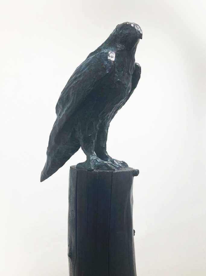 Roland Cognet, Faucon (bronze), 2022