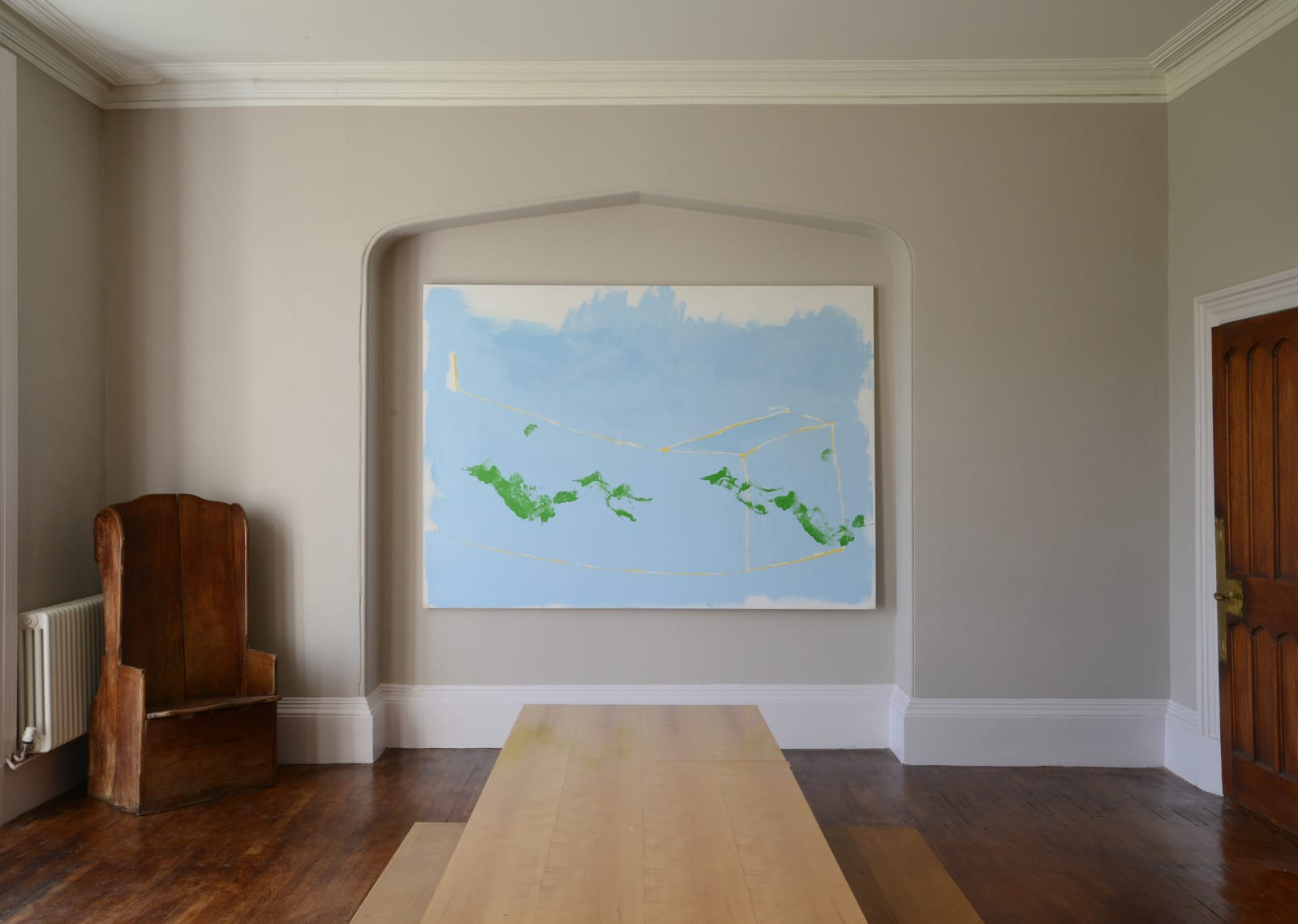 Magnus Hammick, Yellow Cube Within the Landscape I, 2016