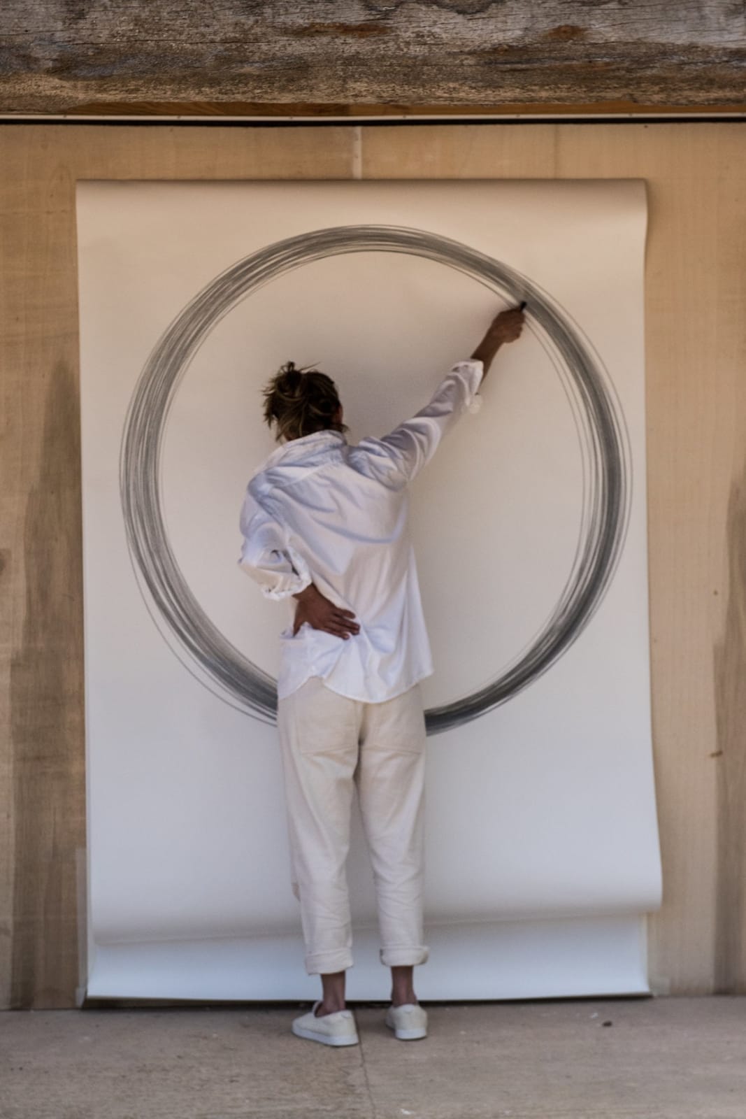 Carali McCall, Work no.1 (Circle Drawing) 2hours 09minutes, 2023