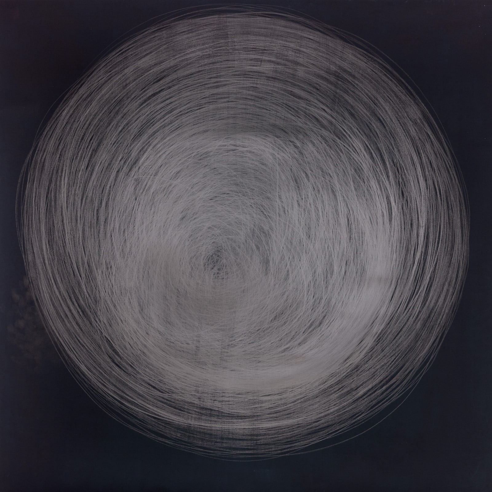 Carali McCall, Work no. 1 (Circle Drawing) mid series Blue / Black, 1hr 53min, 2024