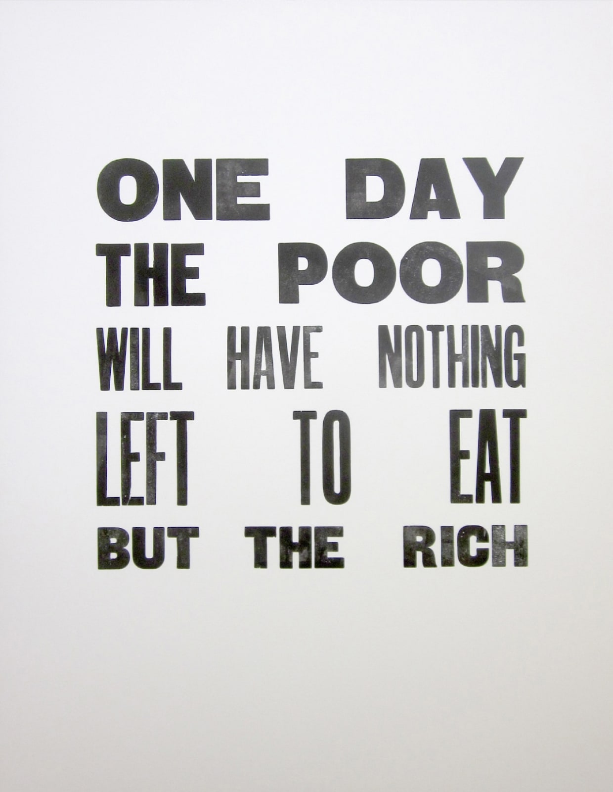 Carl Middleton, One Day the Poor Will Have Nothing Left to Eat But the Rich