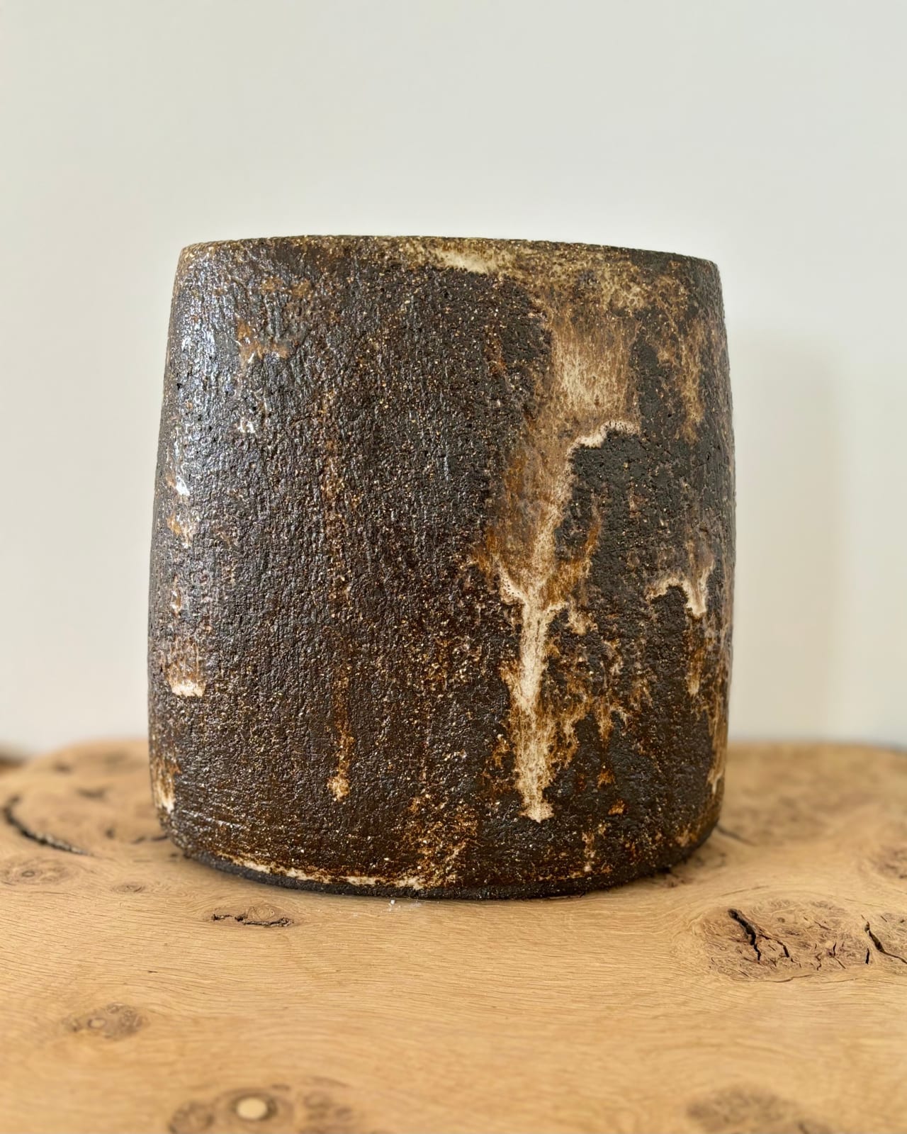 ARD, Brown vase with white square, 2022