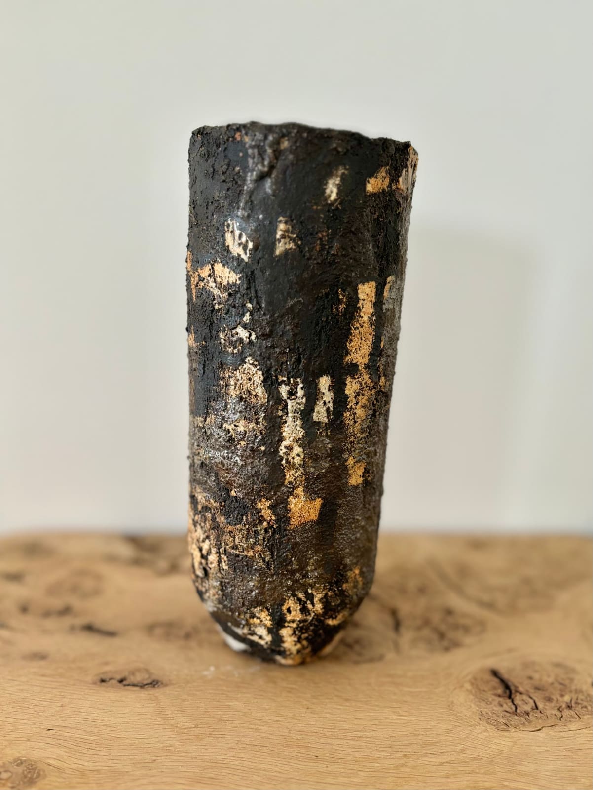 ARD, Brown vase with orange and white, 2022