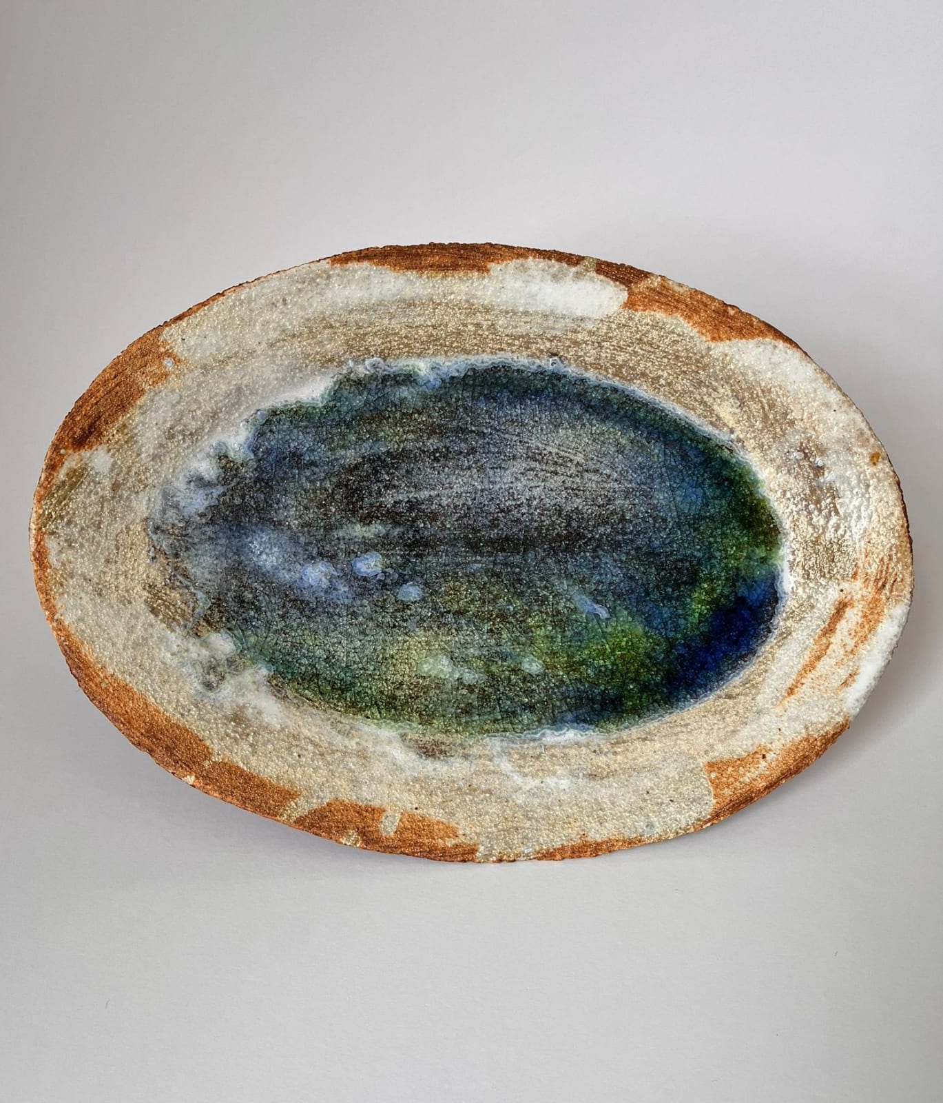 ARD, Oval serving dish with sea glass, 2025
