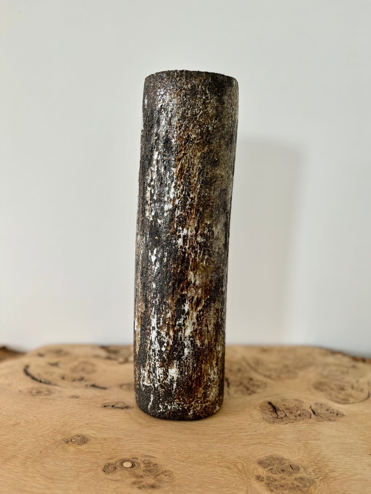 ARD, Tall brown vase with white, 2022