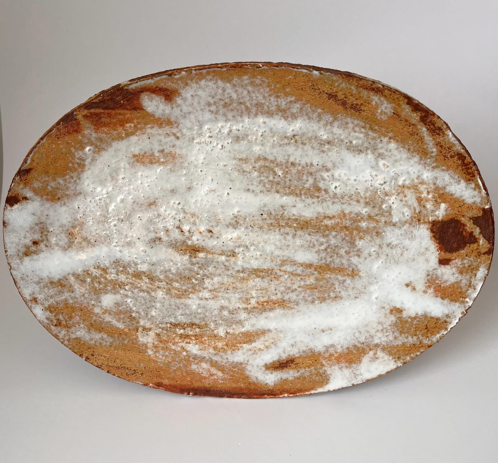 ARD, Oval oxide plate with white slip, 2025