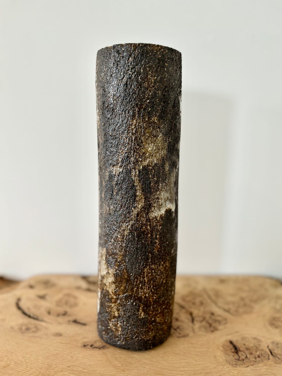 ARD, Tall brown vase with white, 2022