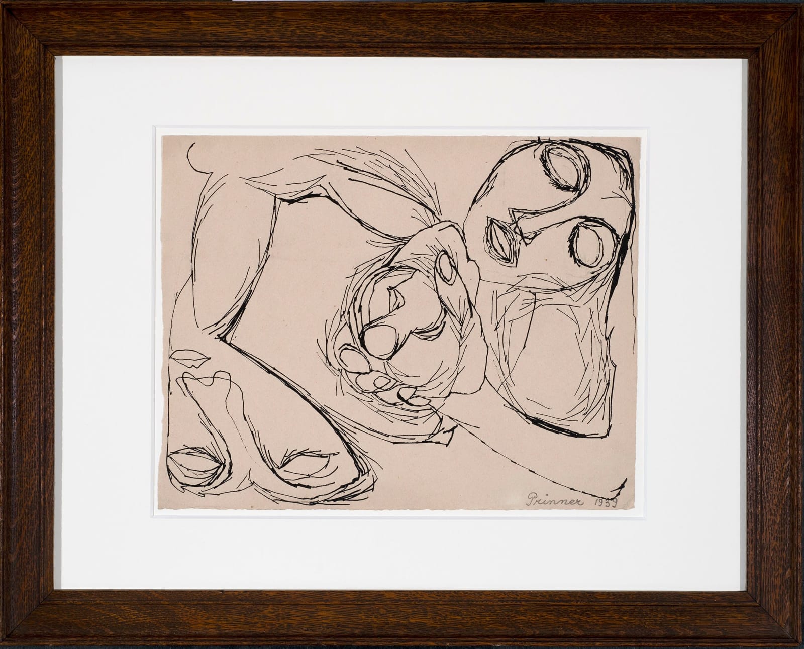 ANTON PRINNER (born Anna Prinner), Two figures holding hands, 1939