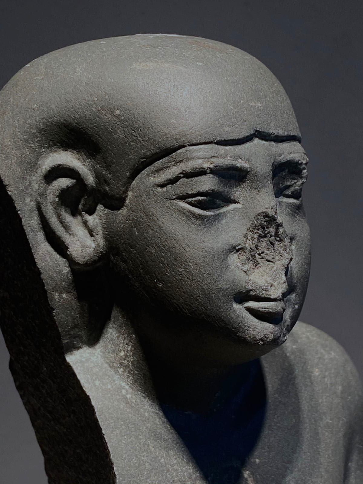 Statue of a Priest or an Official, Egyptian Late Period. 26th Dynasty, Reign of Necho II, 610-595 B.C.