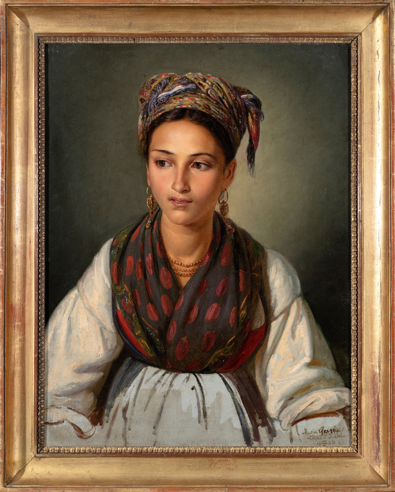 DANISH OR GERMAN SCHOOL, Portrait of an Ischian woman, 1838