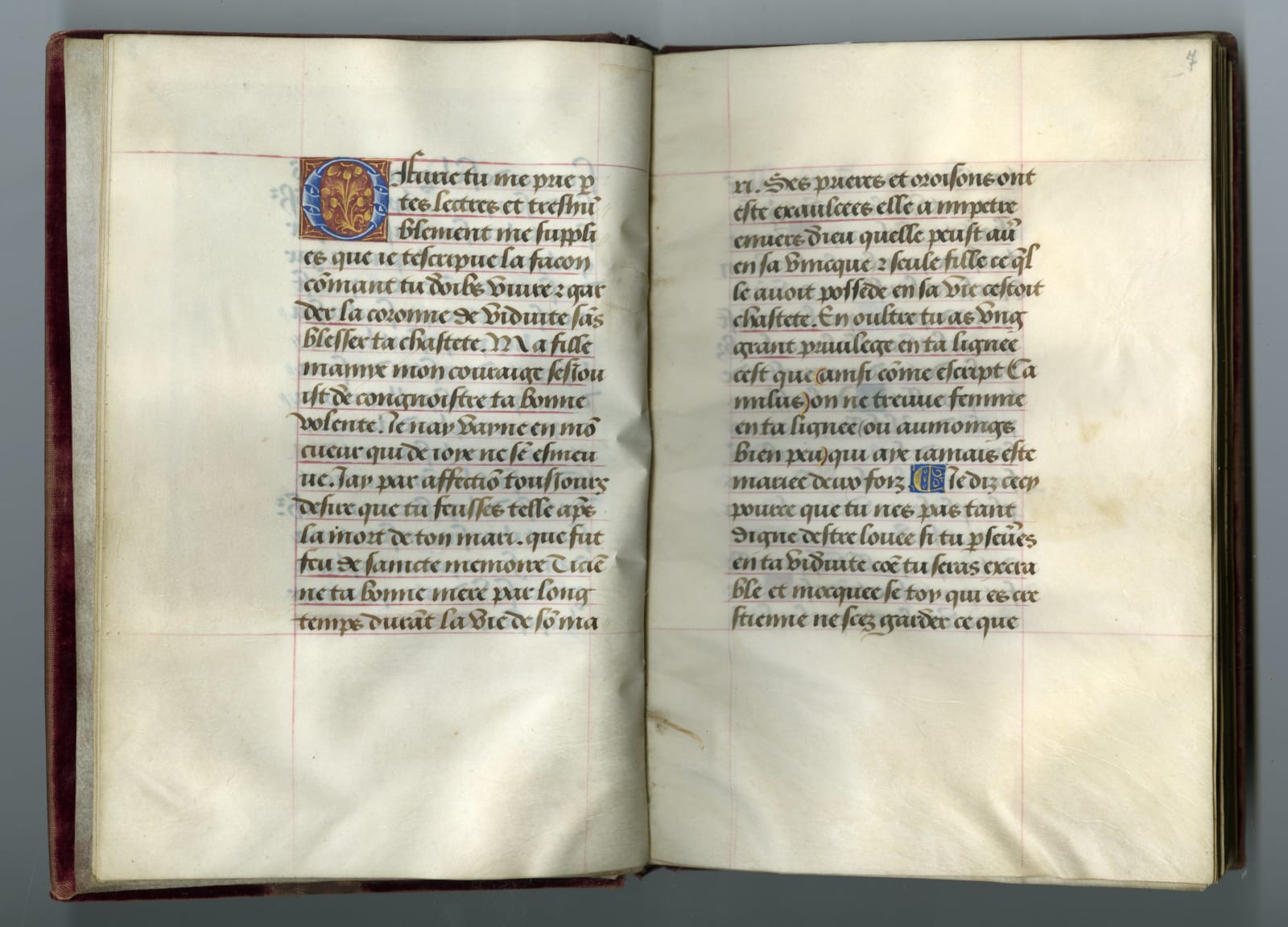 Jerome, Letter LIV To Furia [To Furia, On the Duty of Remaining a Widow], in the translation by Charles Bonin, France, likely Bourges, c. 1500 - 1510