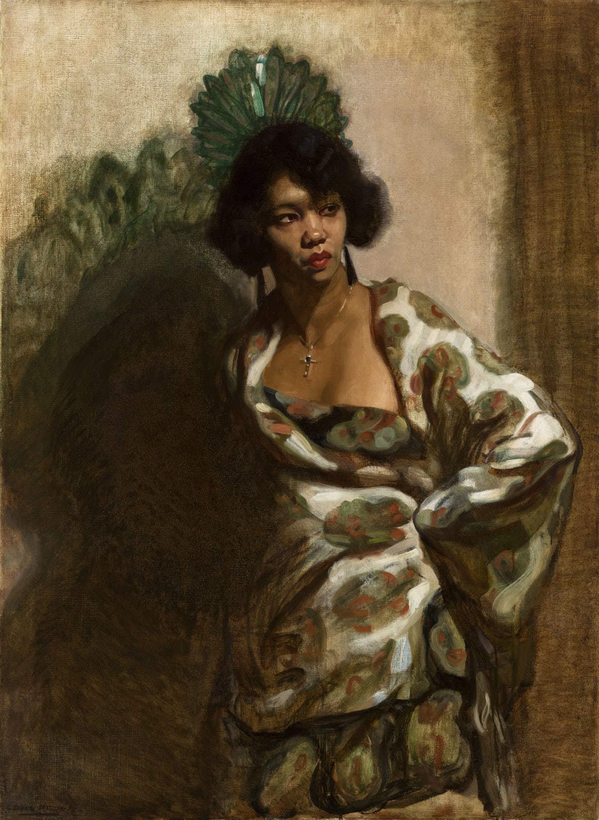 JOSE MARIA LOPEZ MEZQUITA, Chinita (Portrait of La Perla Negra), 1924