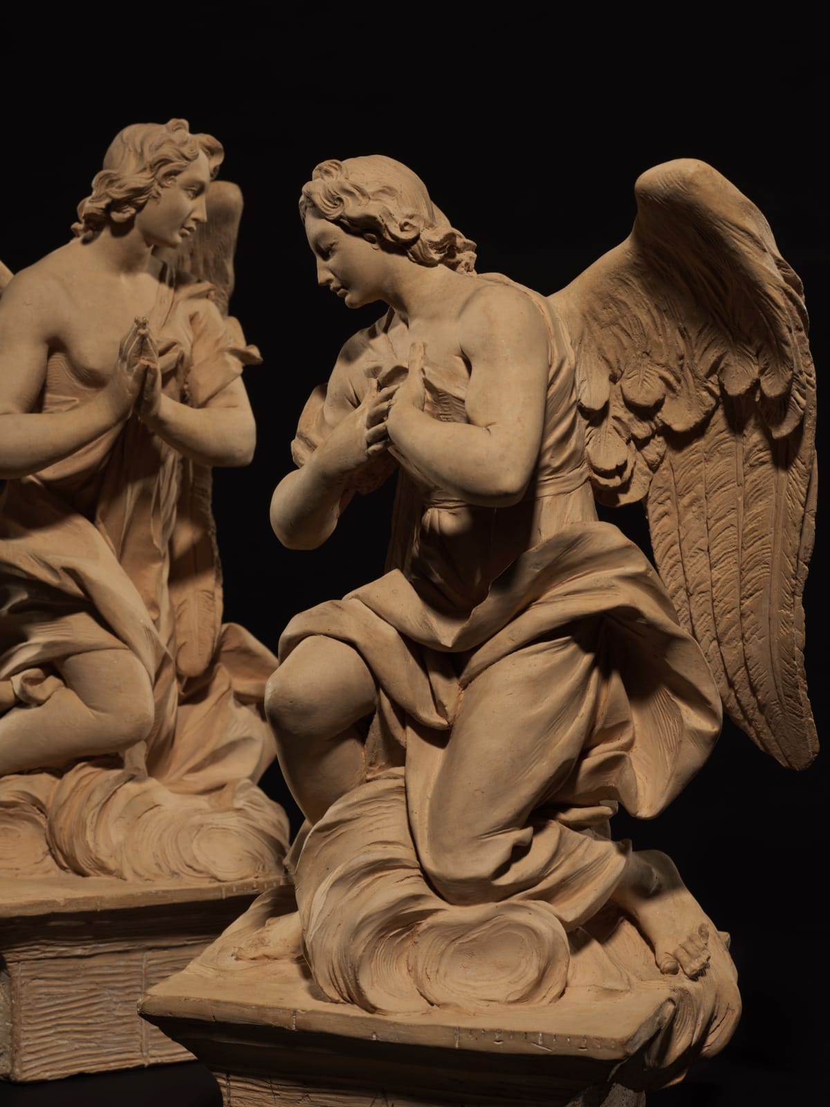 FRANCESCO MORATTI, Two Angels Kneeling in Adoration , Early 18th Century