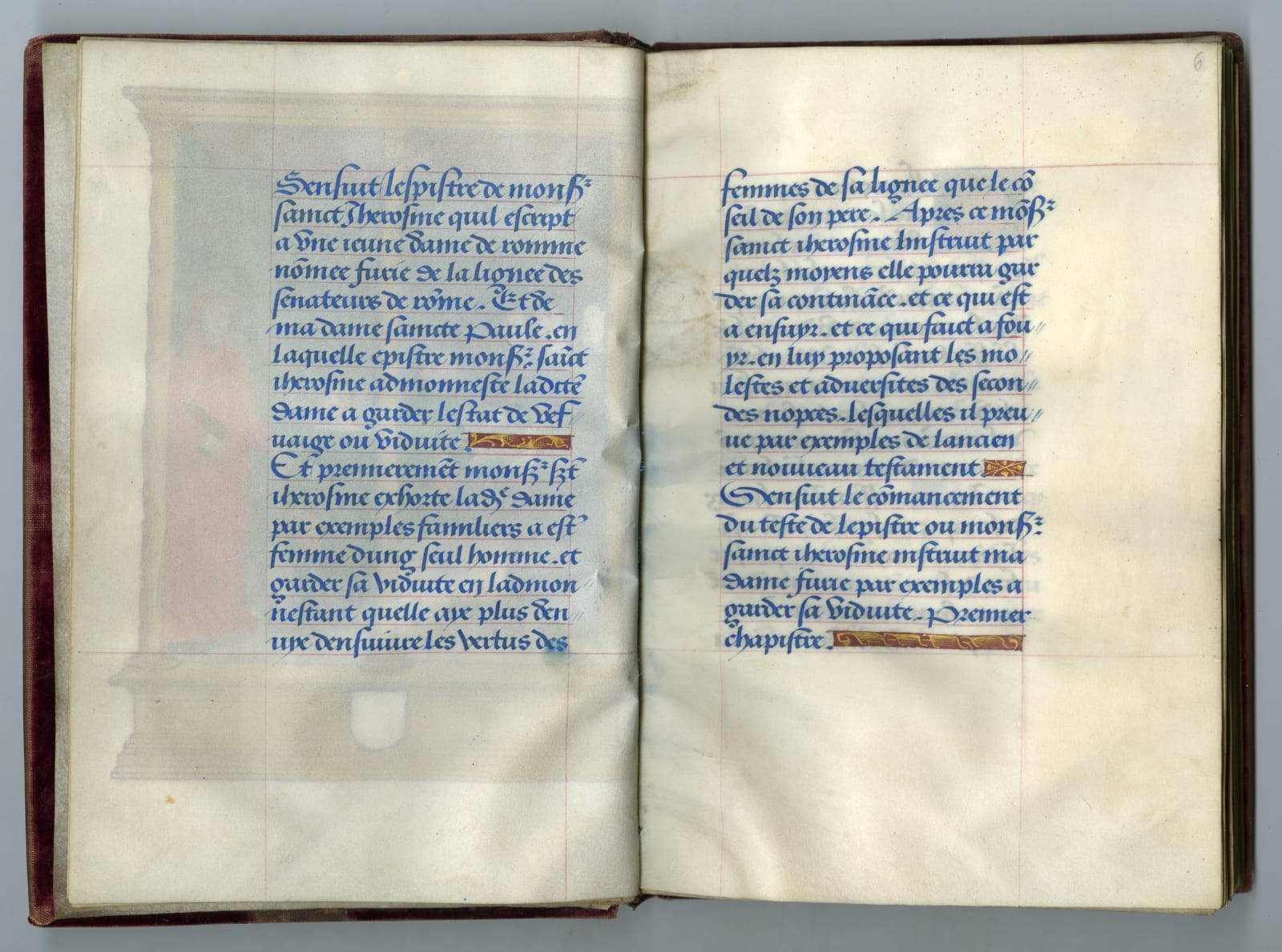 Jerome, Letter LIV To Furia [To Furia, On the Duty of Remaining a Widow], in the translation by Charles Bonin, France, likely Bourges, c. 1500 - 1510